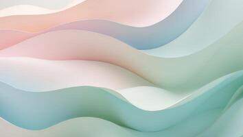 Abstract Wavy Pastel Color Background Design. photo
