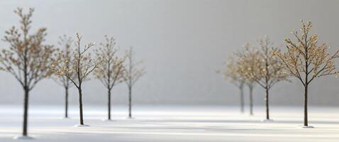 artificial tree line with travel elements. photo