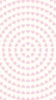Simple And Minimalist Circular Romantic Pink Hearts Pattern Vertical Background Design vector