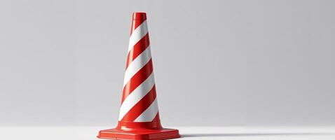 A traffic cone is shown on a white background photo