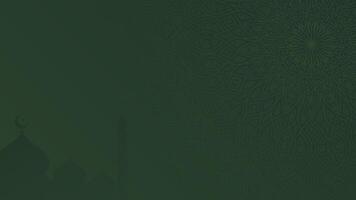 Simple Elegant Asymmetrical Islamic Blank Horizontal Background Design with a Subtle Mosque Silhouette and Ornate Arabic Patterns vector