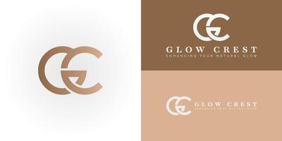 The elegant logo uniquely intertwines the initials GC with a fluid and circular design, making it exceptionally fitting for the Beauty and Cosmetics field. vector