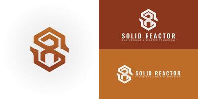 The logo presents a uniquely bold and geometric interpretation of the initials SR, perfectly tailored for the Engineering and Industrial sector. vector