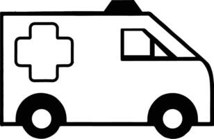 Ambulance Icon minimal flat icon illustration vector