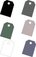 multi color minimal flat price tag set vector