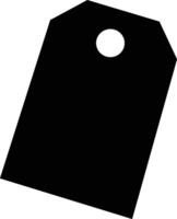 A basic, solid black price tag graphic minimal flat vector