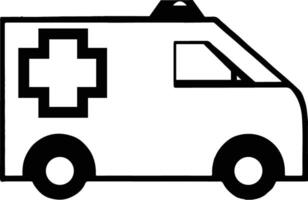Ambulance Icon for Emergency Services minimal flat illustration vector