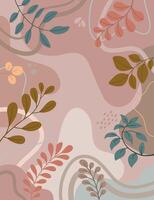 Background with beautiful for design. Colorful background with tropical plants. vector