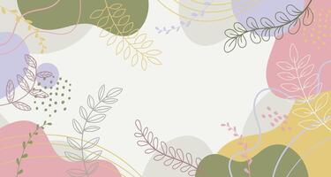 leaves art background design vector