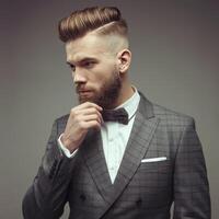 A man with a beard and a suit photo