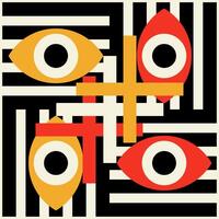 Clean, structured, and colorful this Bauhaus-inspired poster blends art, architecture, and typography effortlessly vector