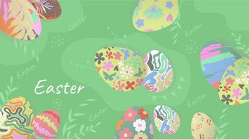 Pastel Easter Egg Label Template Top View vector