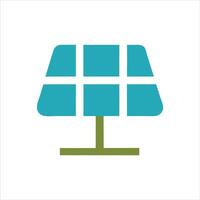 A solar panel on a table vector