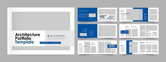 Landscape Architecture Portfolio, Architecture Brochure Layout, Photography Portfolio. vector