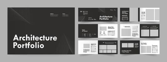Architecture Portfolio Brochure, Architecture Portfolio Design vector