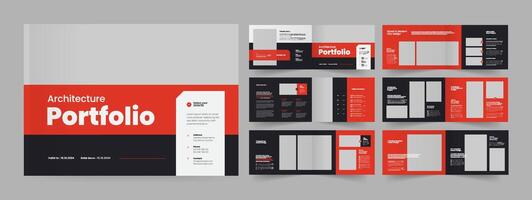 Landscape Portfolio Brochure. Architecture Portfolio Template Architecture Brochure vector