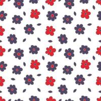Small summer flowers. Seamless hand-drawn pattern for fabric design. vector