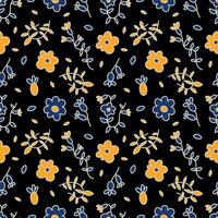 Cute floral pattern with small flowers. vector