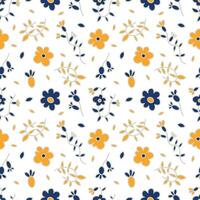 Summer flowers. Seamless hand-drawn pattern for the design. vector
