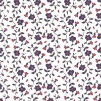 Summer flowers. Seamless hand-drawn pattern for fabric design. vector