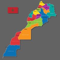 map of Morocco vector