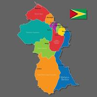 map of Guyana vector