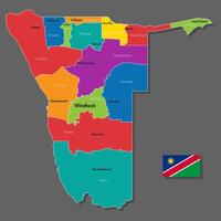 map of Namibia vector