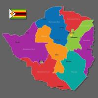 map of Zimbabwe vector