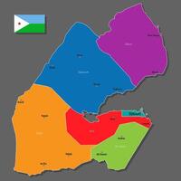 map of Djibouti vector