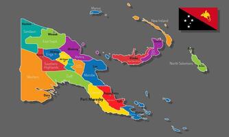 map of Papua New Guinea vector