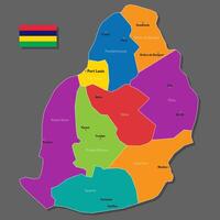 map of Mauritius vector