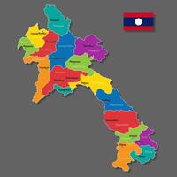 map of Laos vector