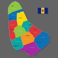 map of Barbados vector