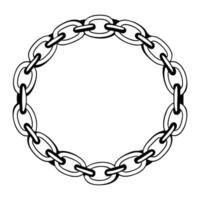 a circle of chain links on a white background vector