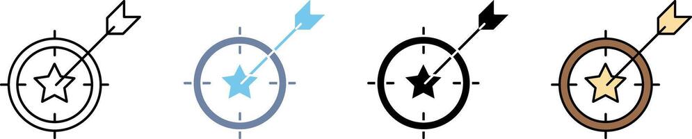 goal concept line icon. Simple element illustration. vector