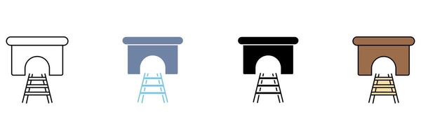 tunnel concept line icon. Simple element illustration. vector