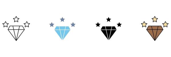 diamond concept line icon. Simple element illustration. vector