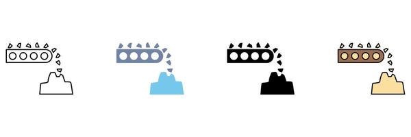 extraction concept line icon. Simple element illustration. vector