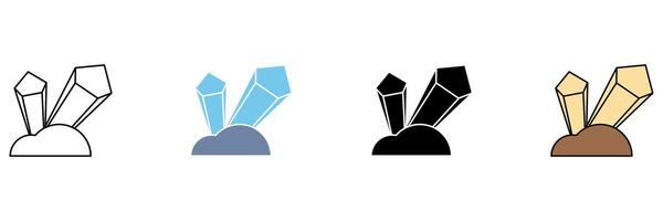 minerals concept line icon. Simple element illustration. vector