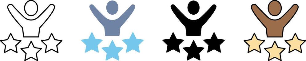 Confidence concept line icon. Simple element illustration. vector