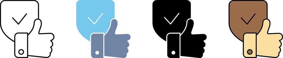 trust concept line icon. Simple element illustration. vector