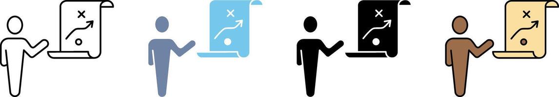 Strategy concept line icon. Simple element illustration. vector
