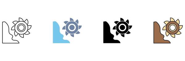 mining saw concept line icon. Simple element illustration. vector