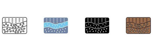 ground concept line icon. Simple element illustration. vector