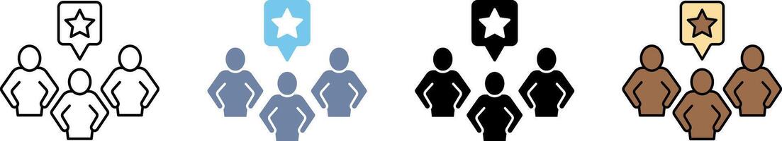 leader concept line icon. Simple element illustration. vector