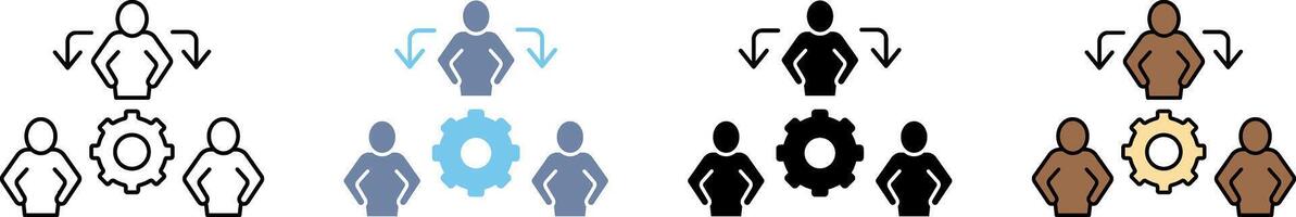 collaboration concept line icon. Simple element illustration. vector