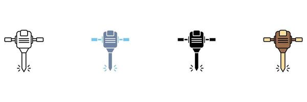 jackhammer concept line icon. Simple element illustration. vector