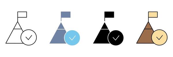 challenge concept line icon. Simple element illustration. vector