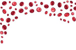 Red blood cell canvas design with copy space vector