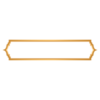 Decorative Luxury Golden Arabic Islamic Banner Title Frame Transparent Background Gold Text Box png